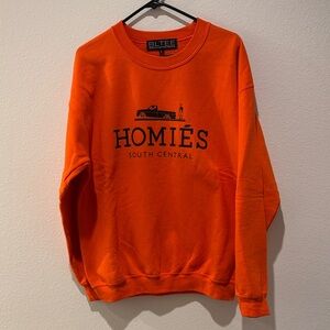 BLTEE Orange Graphic Crew Neck Sweater HOMIES